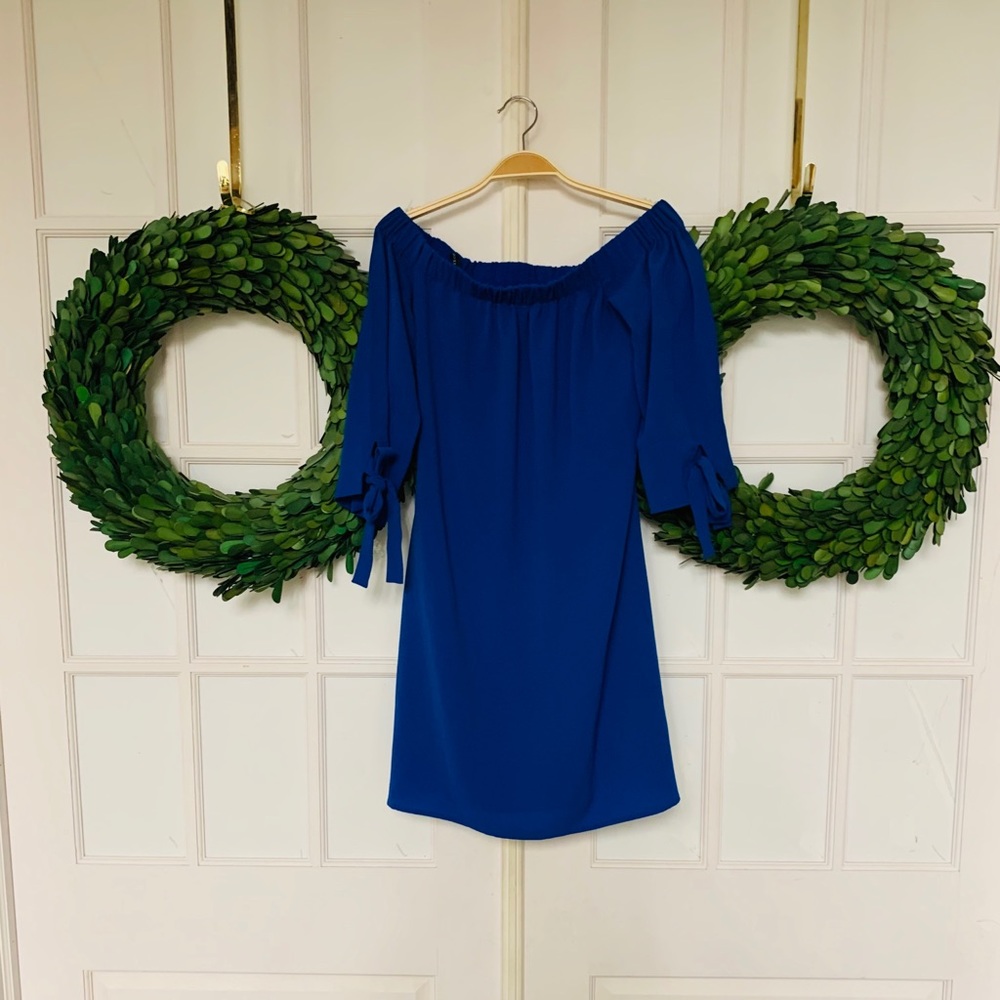 Off-Shoulder Dress | Vince Camuto | Blue